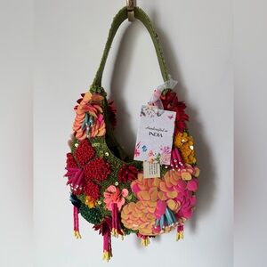 Viral beaded sequins Floral Multicolor Bag